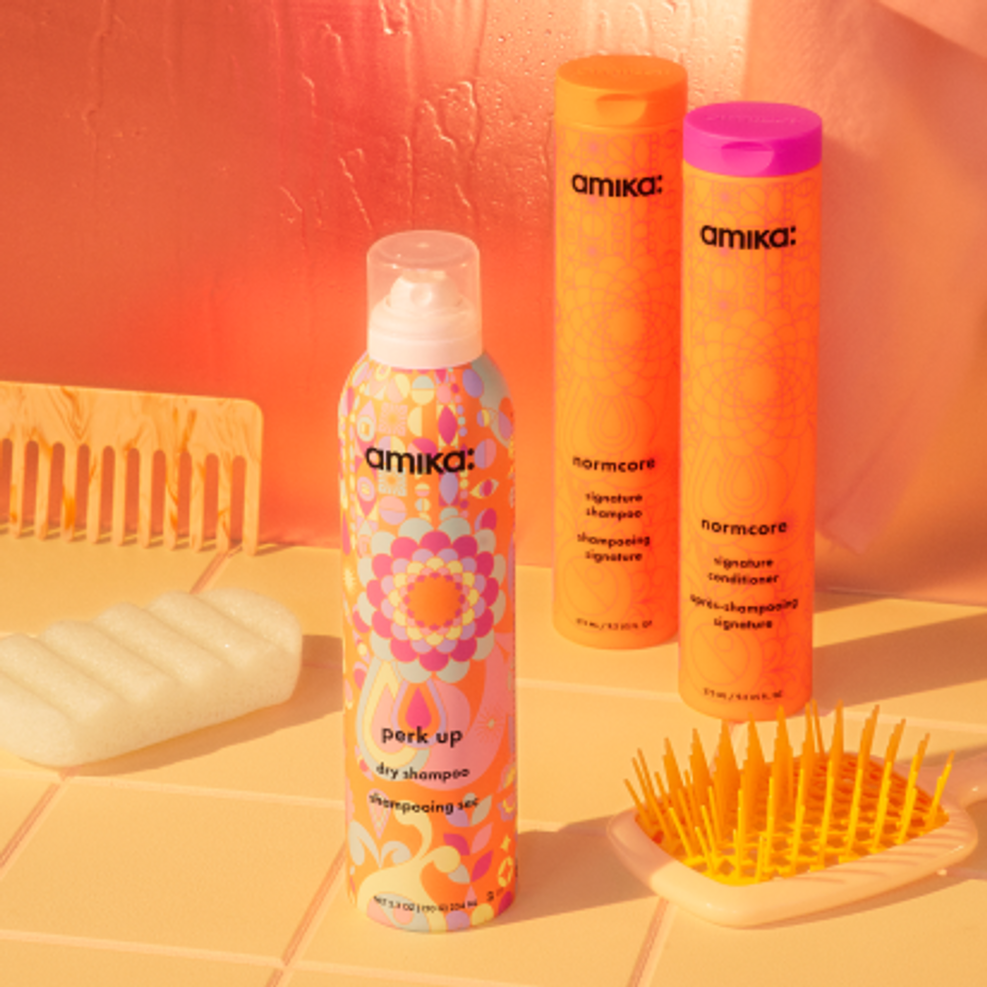 normcore signature shampoo and conditioner and perk up dry shampoo