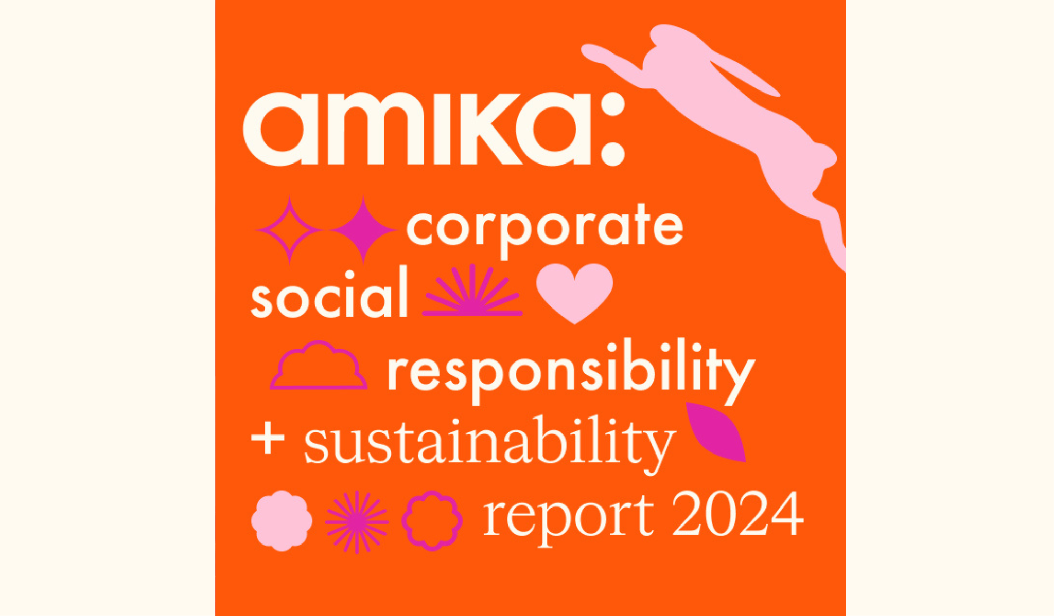 title image of amika's corporate social responsibility sustainability report 2024