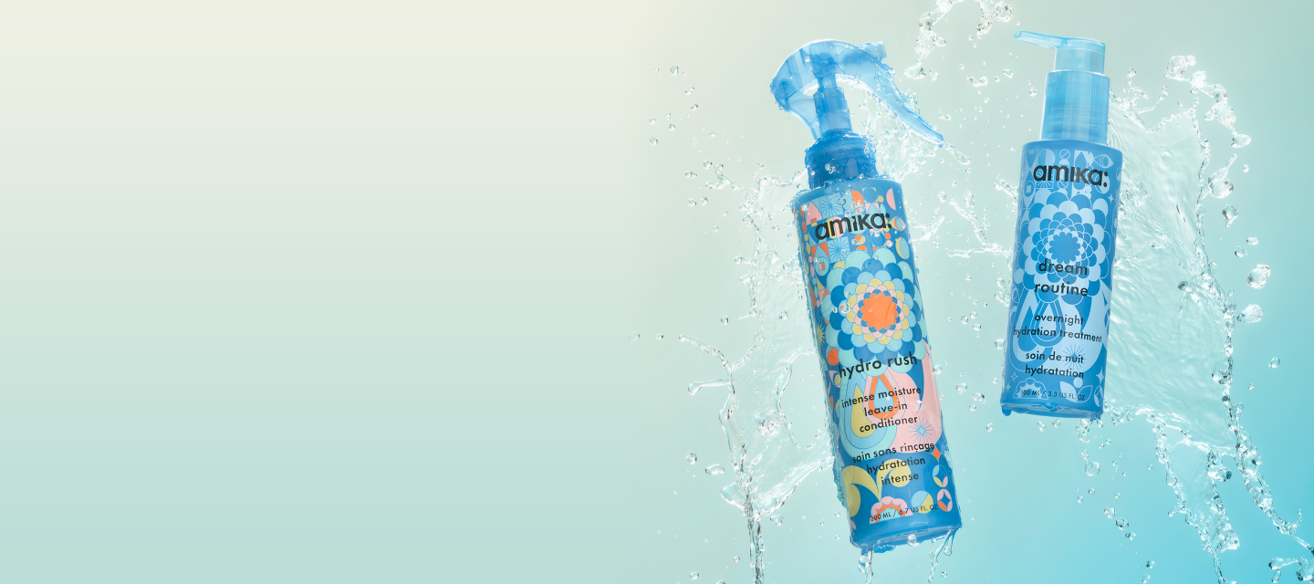 hydro rush intense moisture leave-in conditioner and dream routine overnight hydrating treatment
