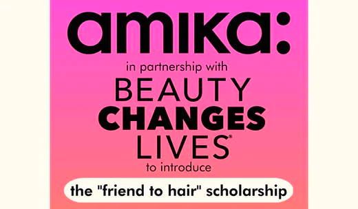 amika partnership with beauty changes lives