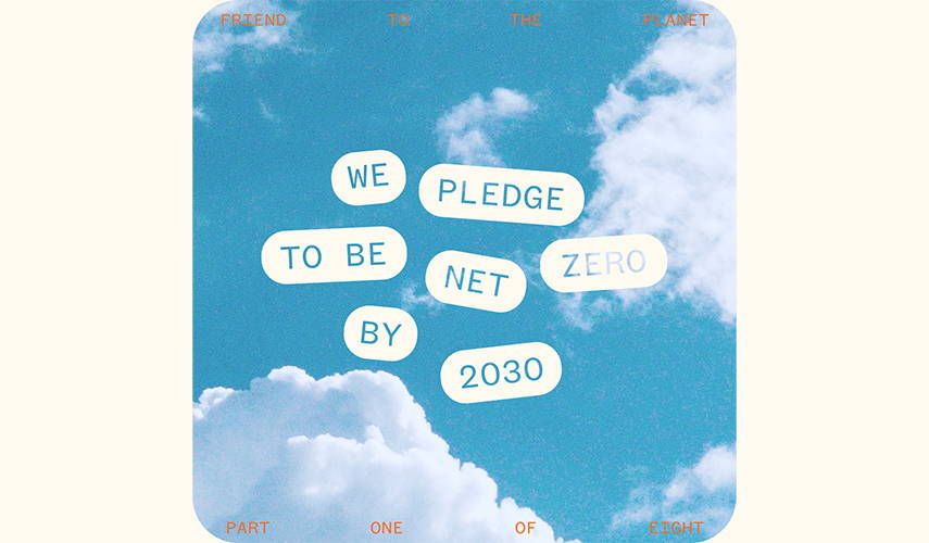 pledge to be net zero by 2030 graphic