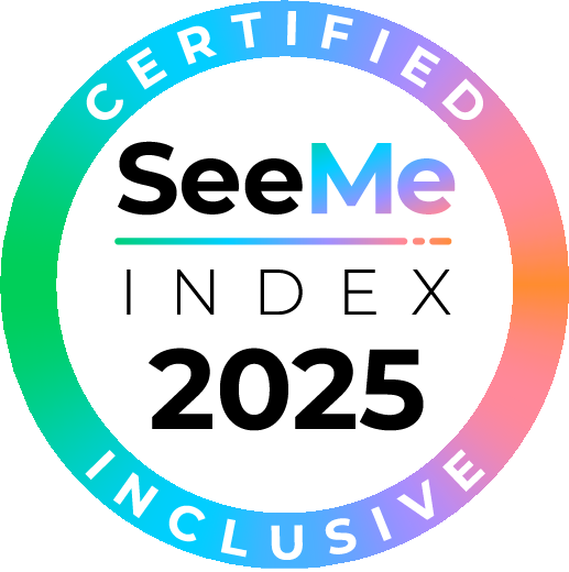 seal for "certified inclusive" via the 2025 See Me Index