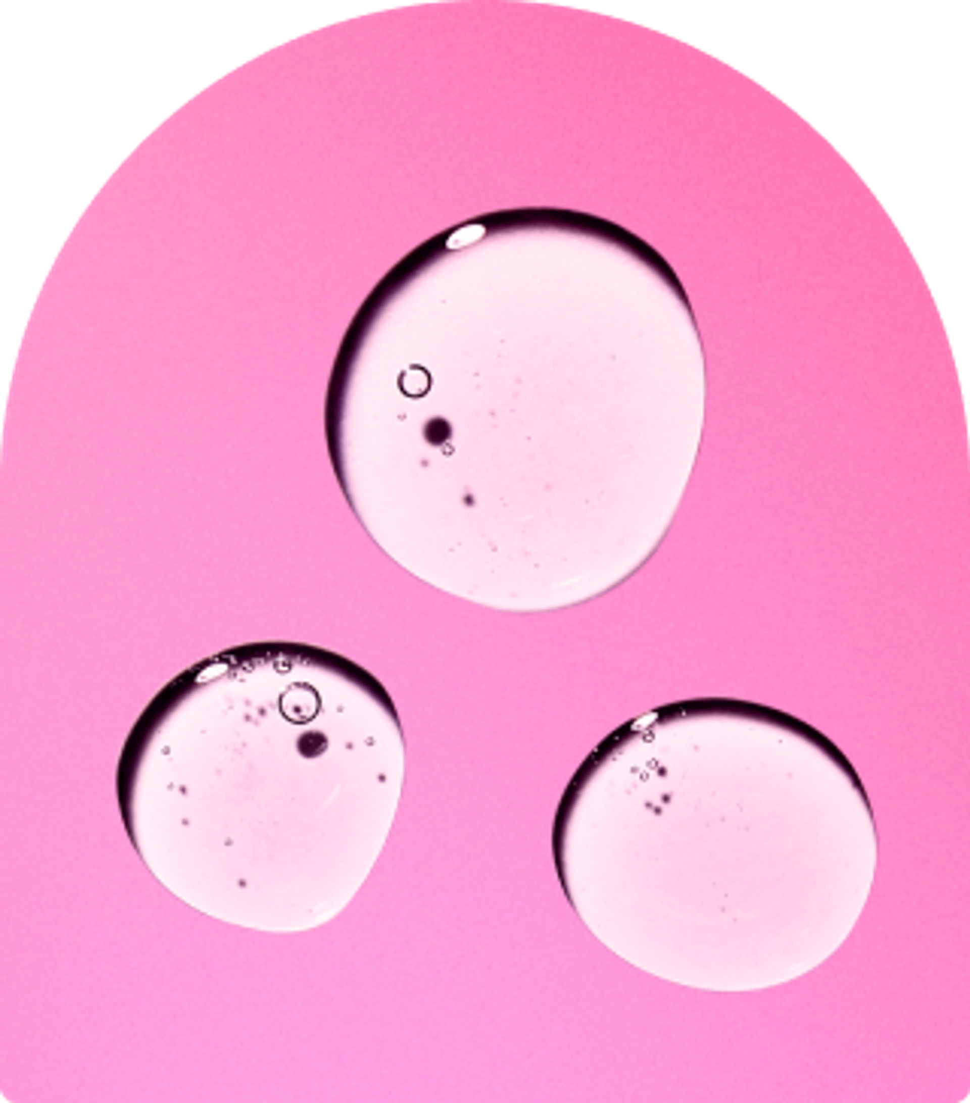 image of extended humidity shield against a soft pink background.