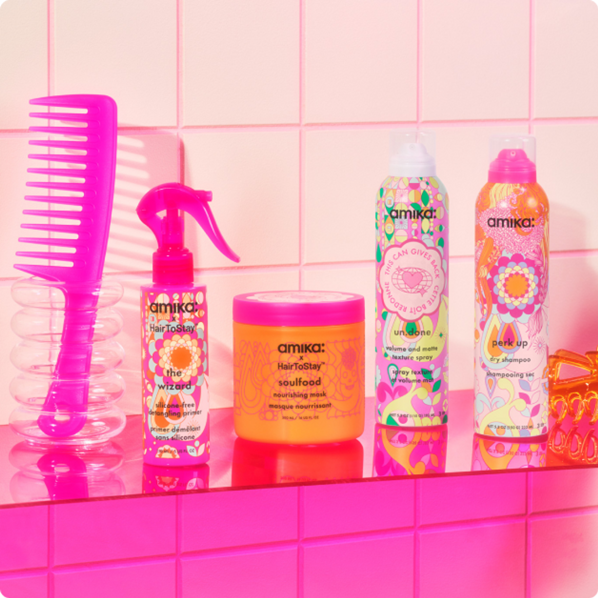 amika x HairToStay products