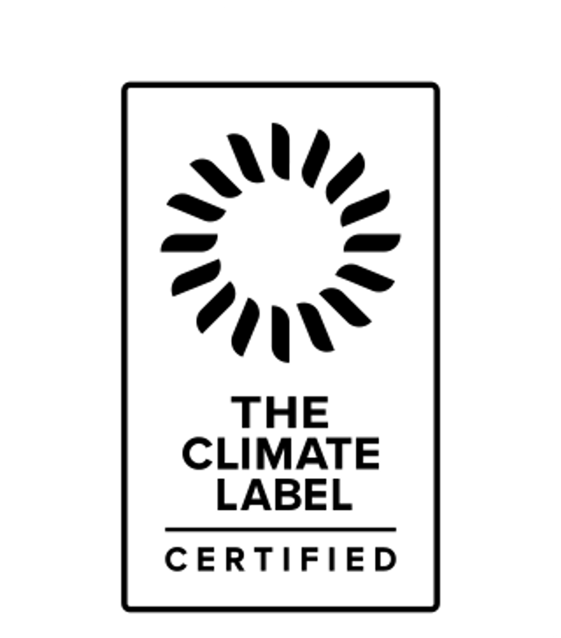 The Climate Label certified logo icon