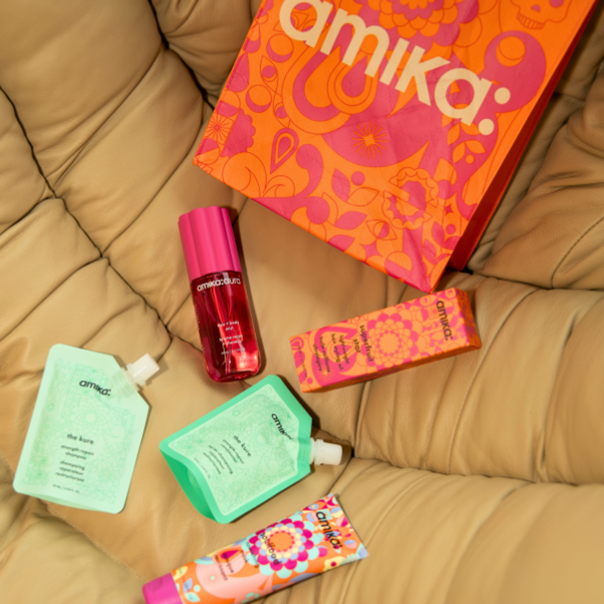 Image of amika products given to guests at amika's annual NYC climate week panel, Receipts of Real Impact