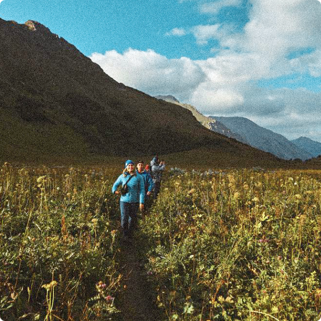 people hiking