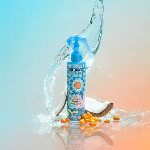 hydro rush intense moisture leave-in conditioner surrounded by ingredients