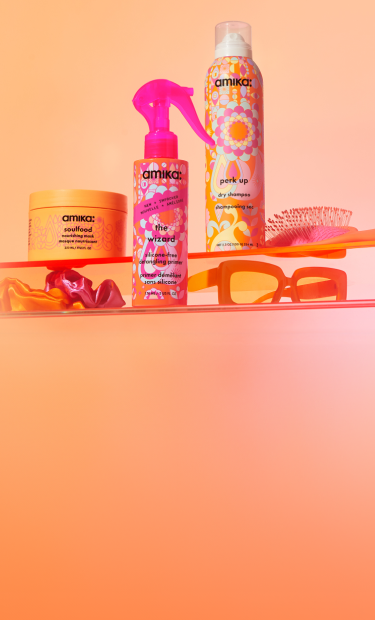 soulfood nourishing mask, the wizard silicone-free detangling primer, and perk up dry shampoo