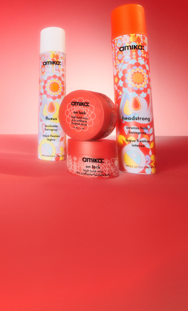 fluxus touchable hairspray, on lock high hold wax, and headstrong intense hold hairspray