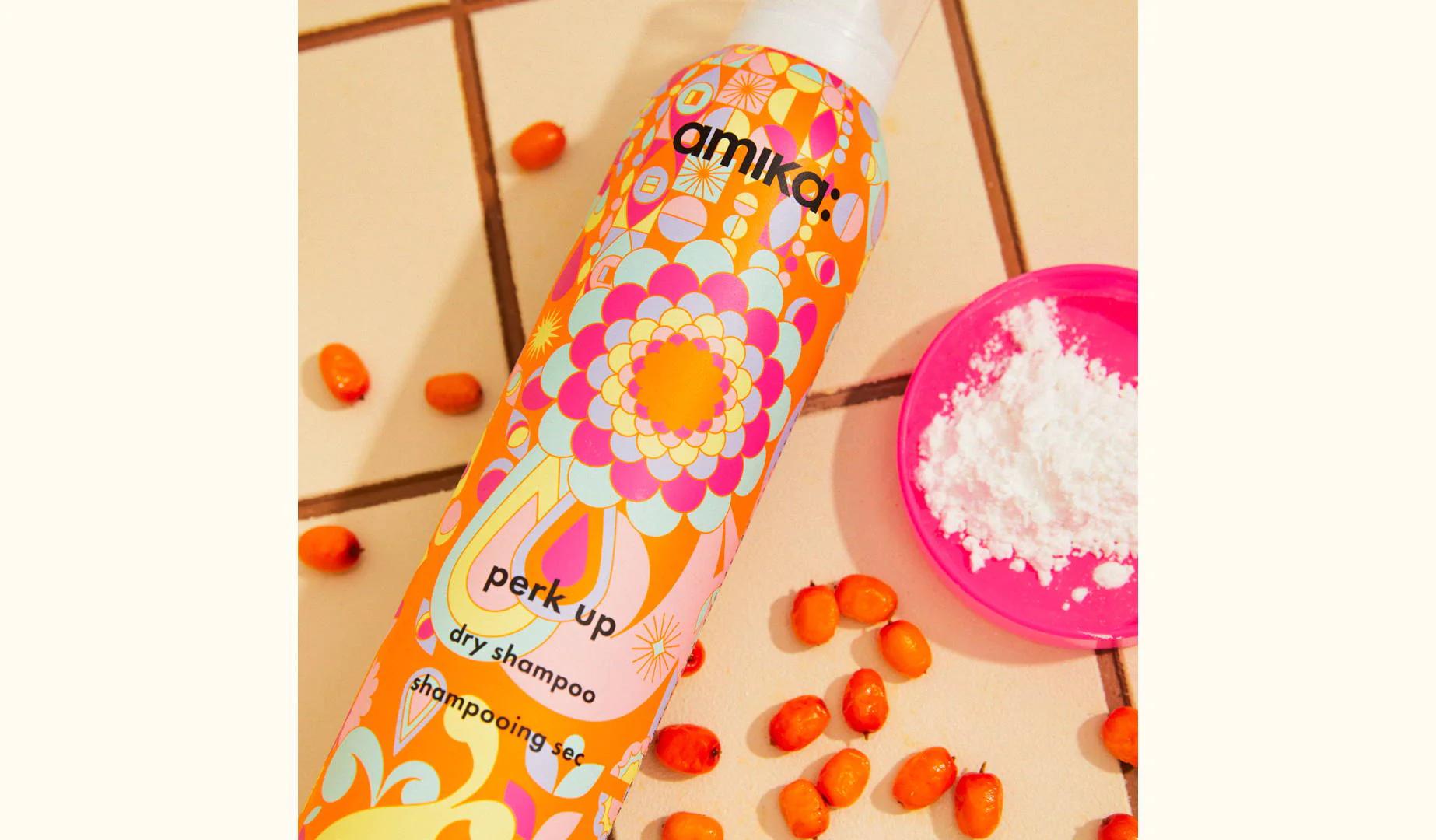 perk up dry shampoo surrounded by ingredients