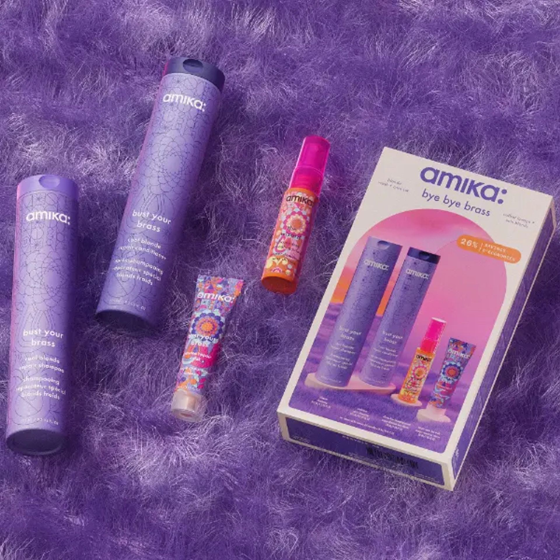 bye bye brass wash + care hair set