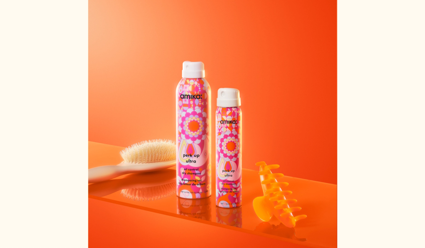 meet NEW perk up ultra dry shampoo for extra oily scalps | amika