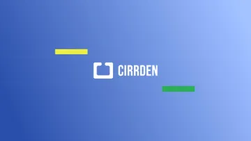 The Cirrden logo on blue with yellow and green accent bars.