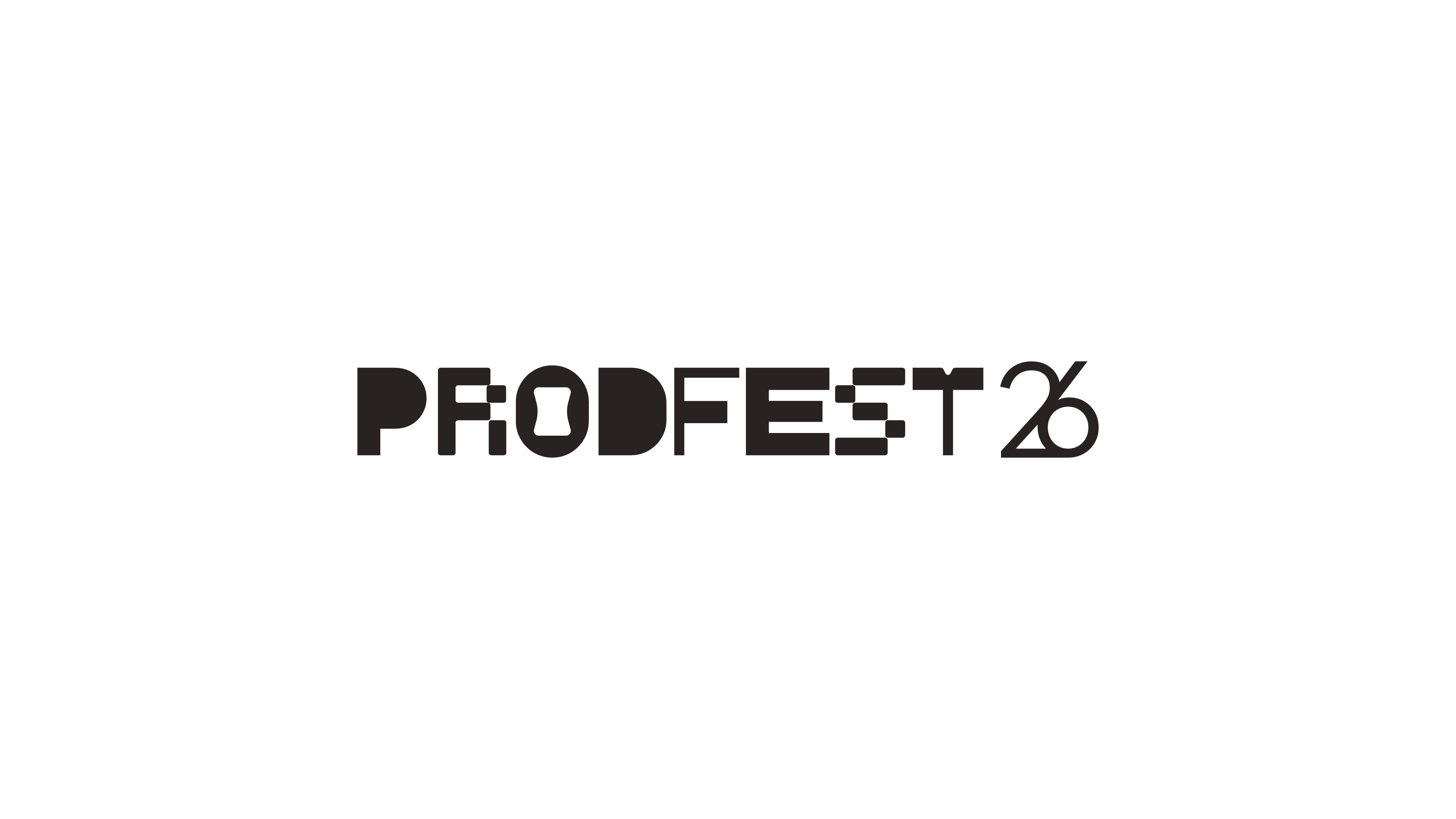The ProdFest 26 wordmark in black on white.