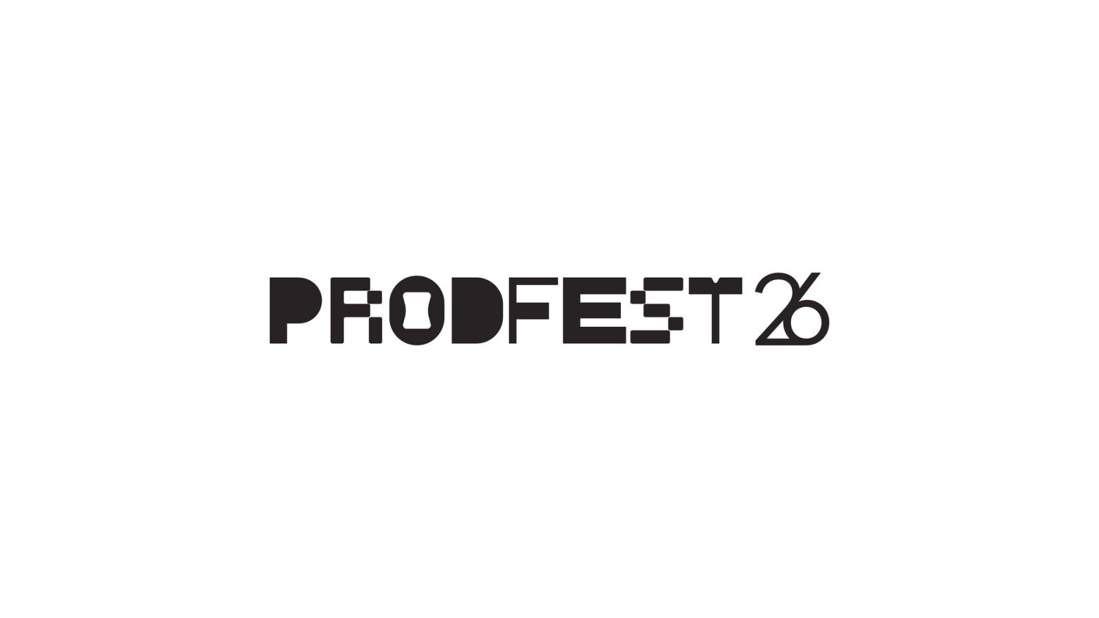 The ProdFest 26 wordmark in black on white.