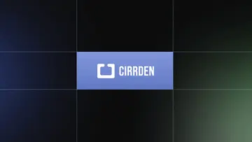 The Cirrden logo on a dark grid background.