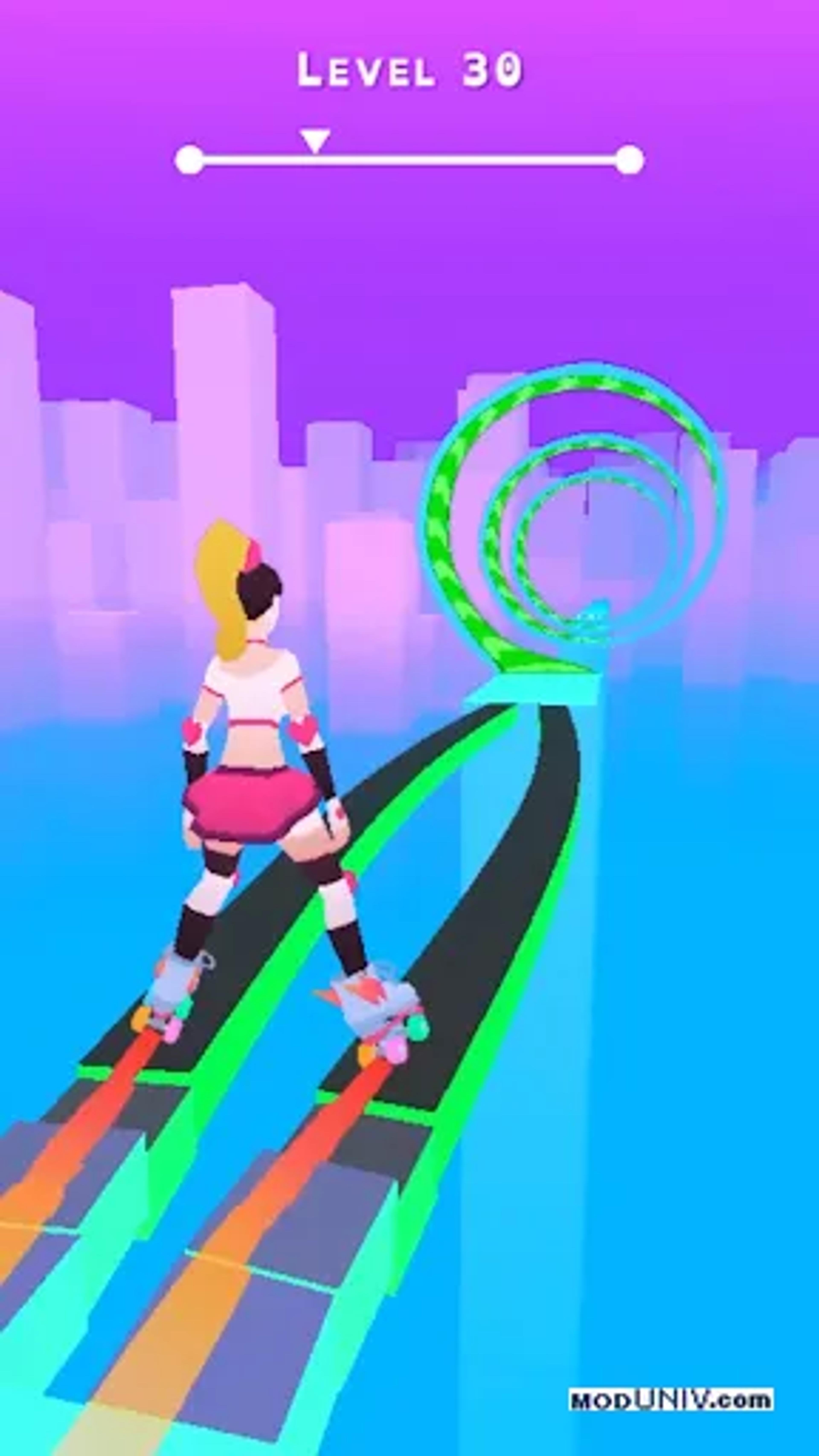 Captura de tela 1 de Sky Roller: Rainbow Skating