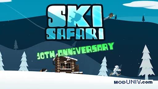 Captura de tela 1 de Ski Safari - 10th Anniversary