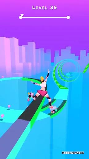 Captura de tela 3 de Sky Roller: Rainbow Skating