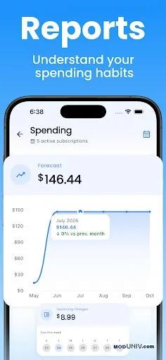 Captura de tela 4 de Subscription Tracker: SubFox