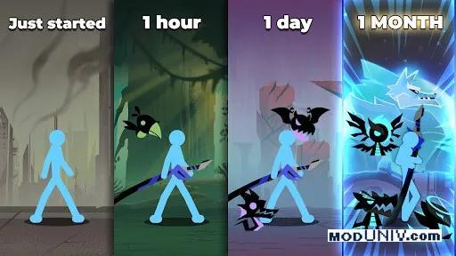Captura de tela 2 de Epic Stickman: Idle RPG War