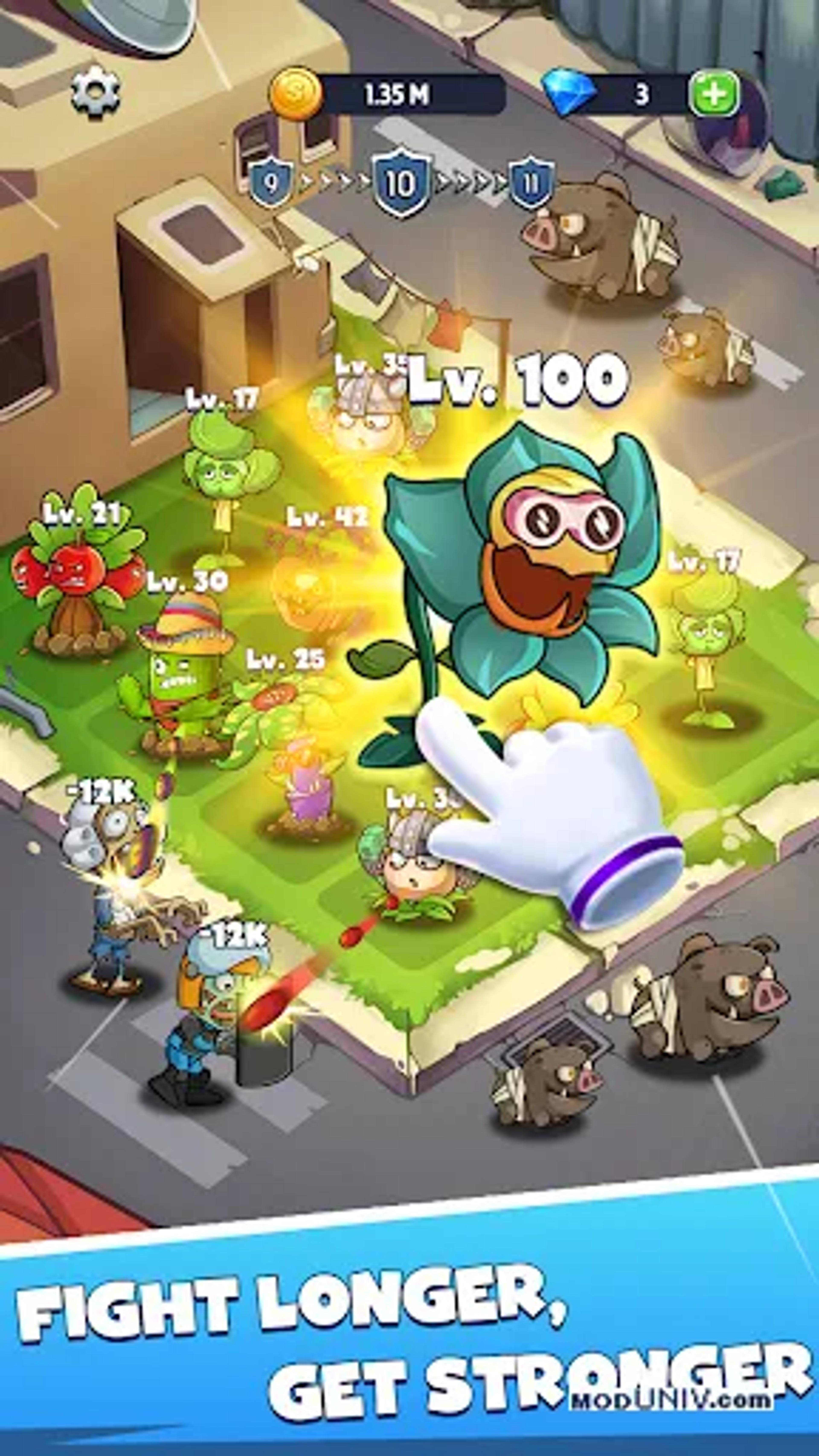 Captura de tela 4 de Merge Plants – Monster Defense