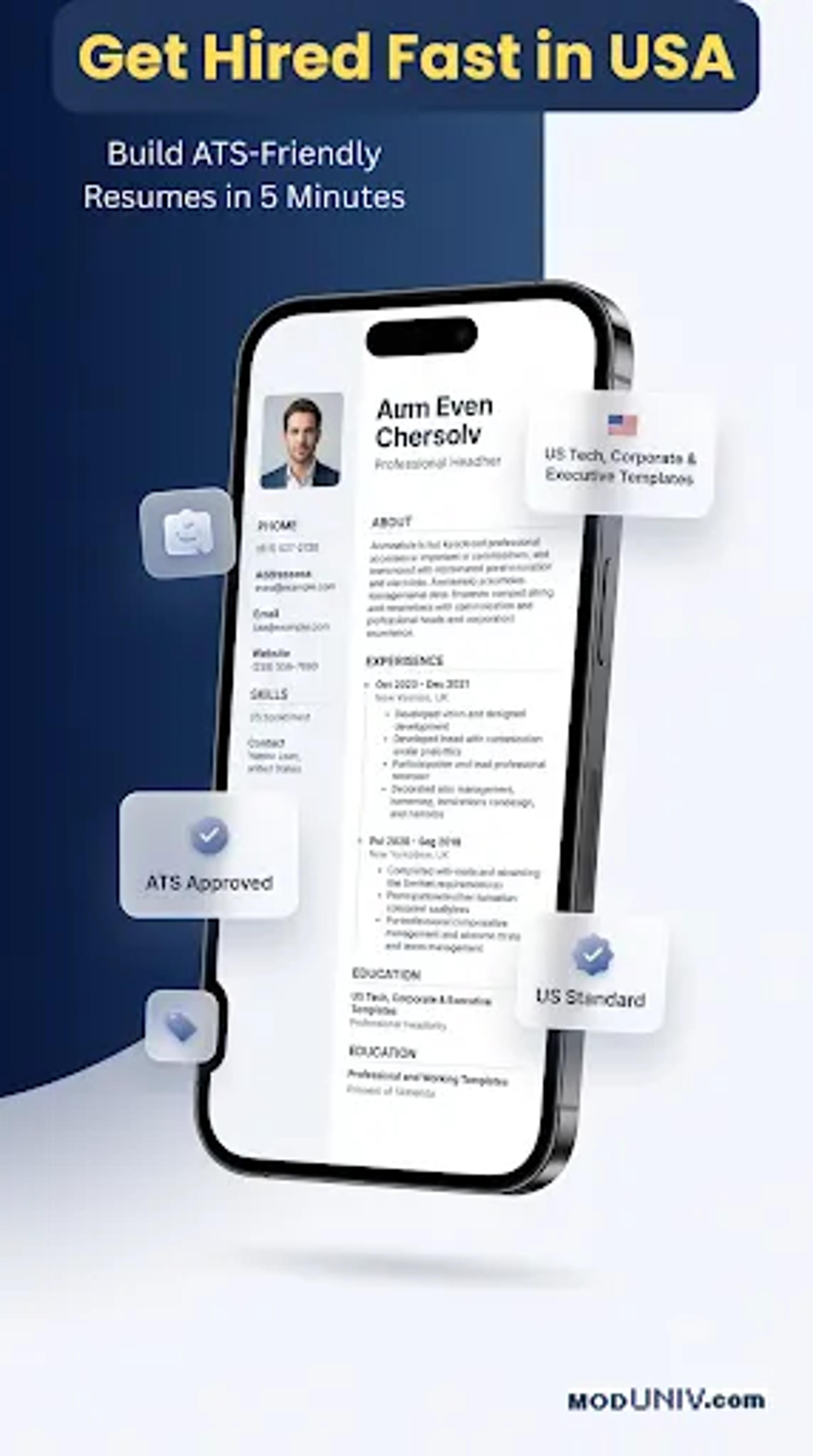 Captura de tela 1 de Fast CV Maker: Resume Builder