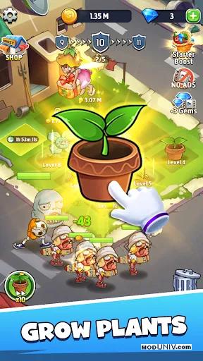Captura de tela 1 de Merge Plants – Monster Defense