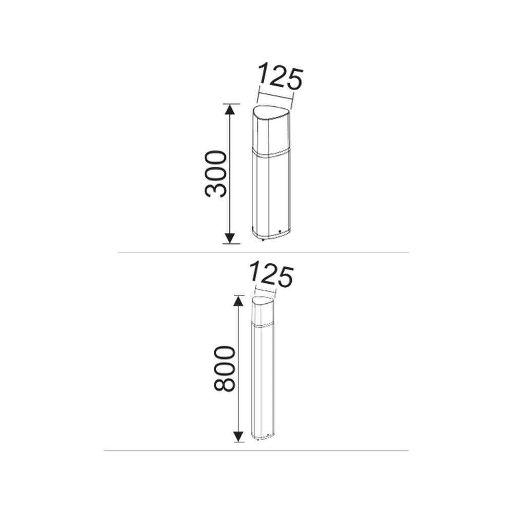 Nuvlo Bollard Armatür 12W — görüntü 2