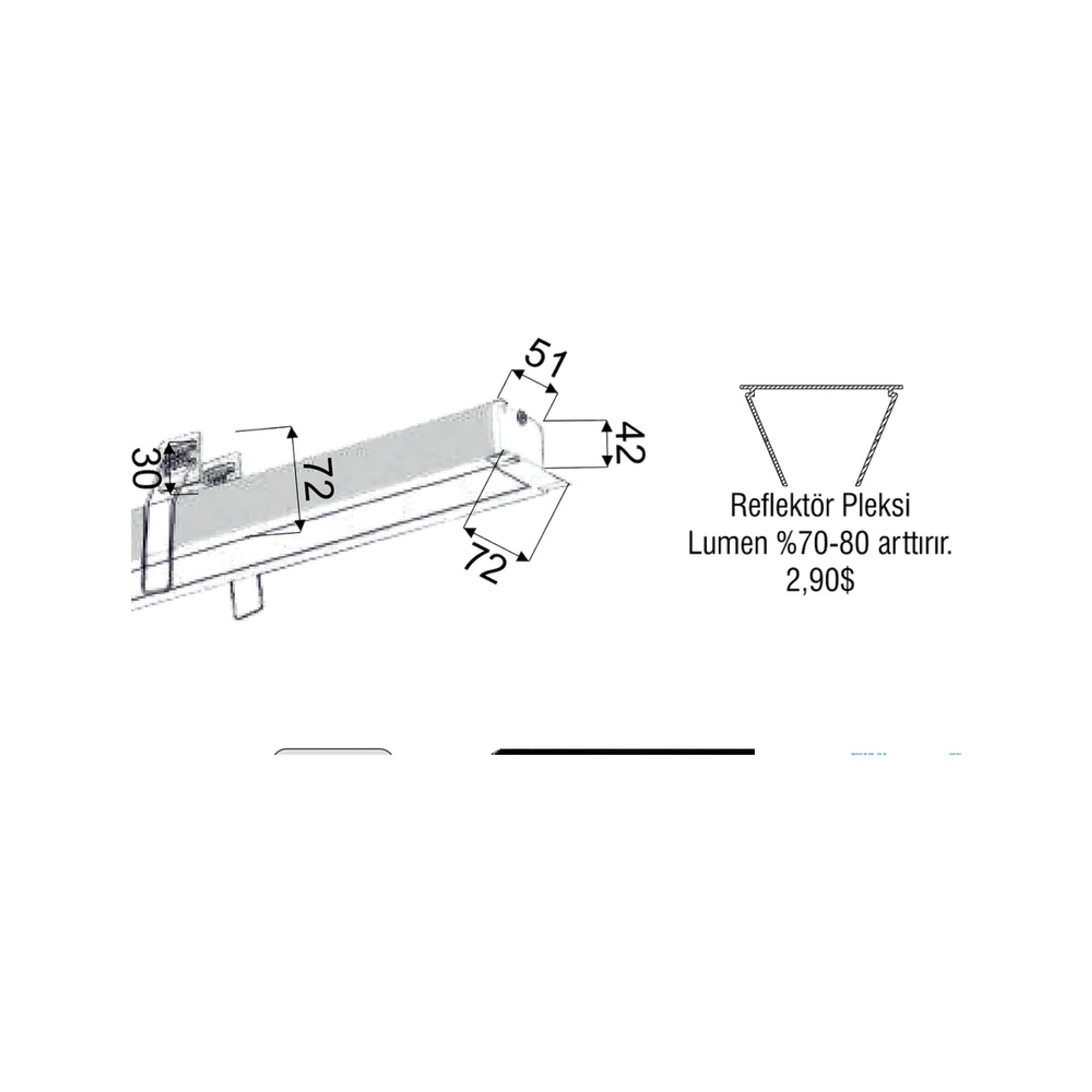 SLine Sıva Altı Linear 54W — görüntü 2