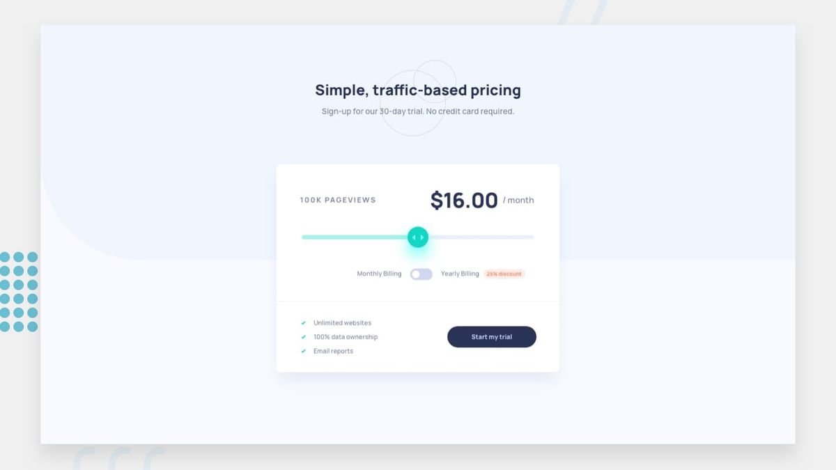 pricing component desktop preview