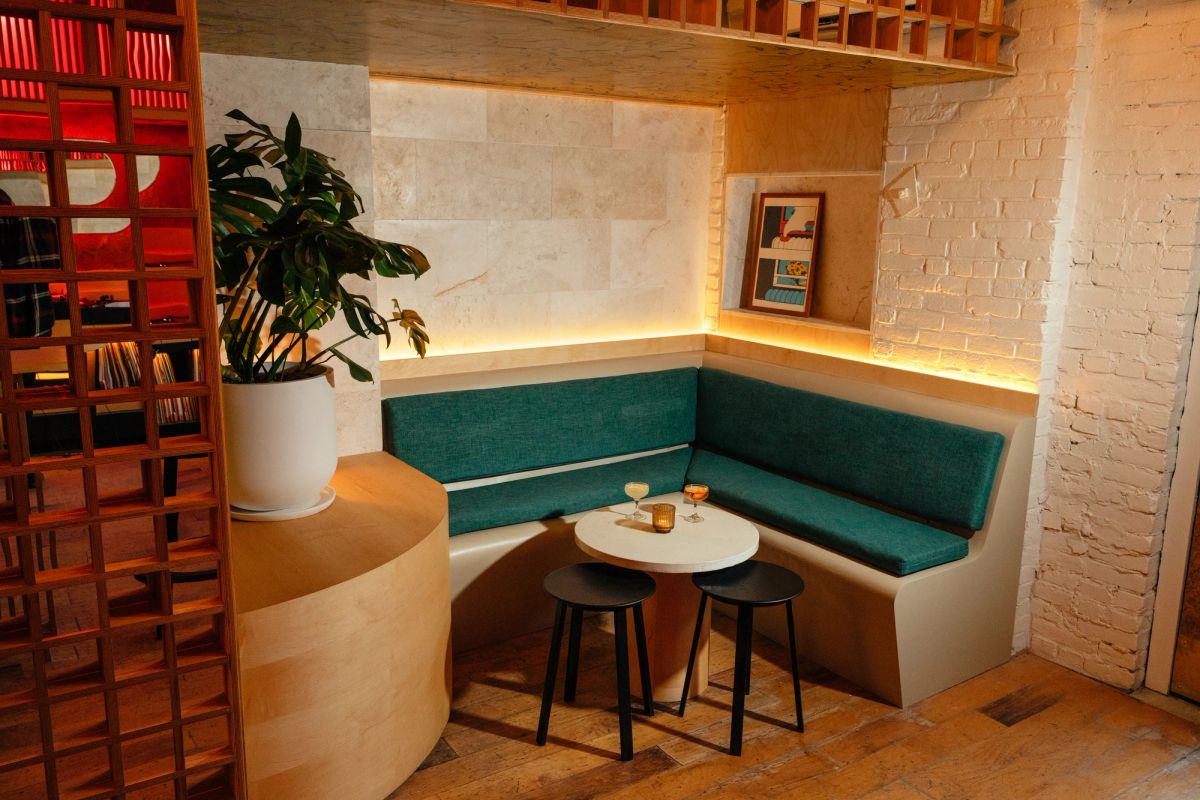 Eavesdrop listening bar with Tom Danley SH60 speakers and acoustic mirrors — Greenpoint Brooklyn vinyl bar