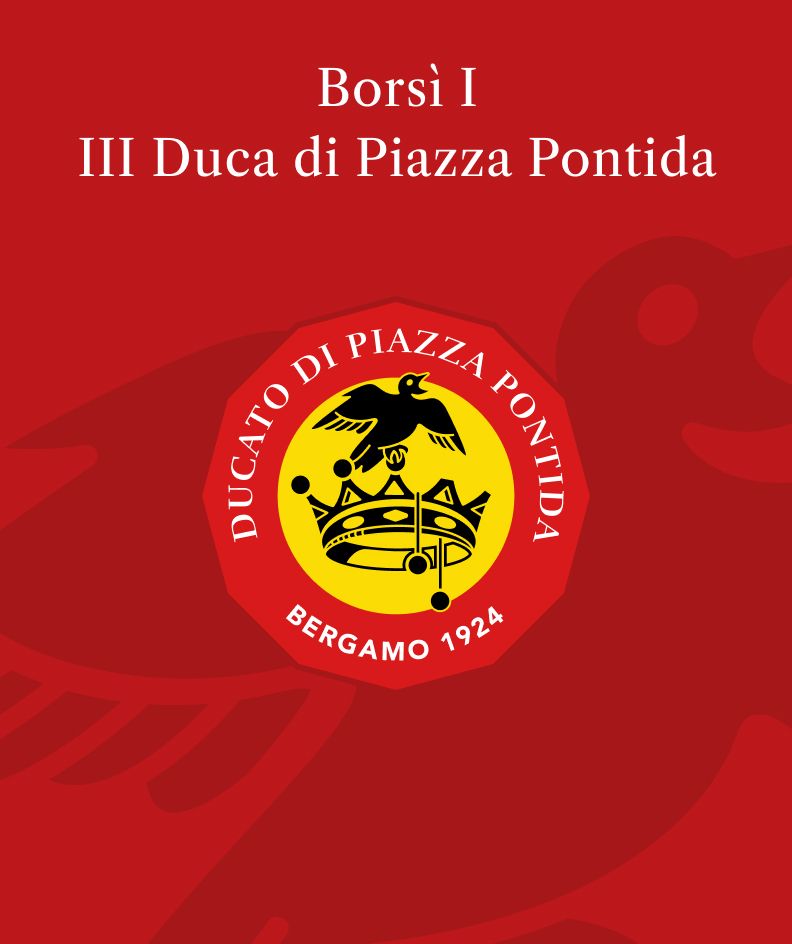 Giovanni Azzola, Duke Borsì of Piazza Pontida, depicted as a dignified and affable figure, symbol of harmony and patronage within the Ducato.