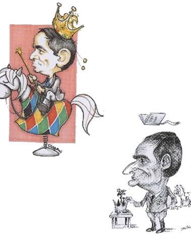 Illustrazione caricaturale di Bruno Agazzi, decimo Duca di Piazza Pontida, noto come “LÌBER PRIM”.