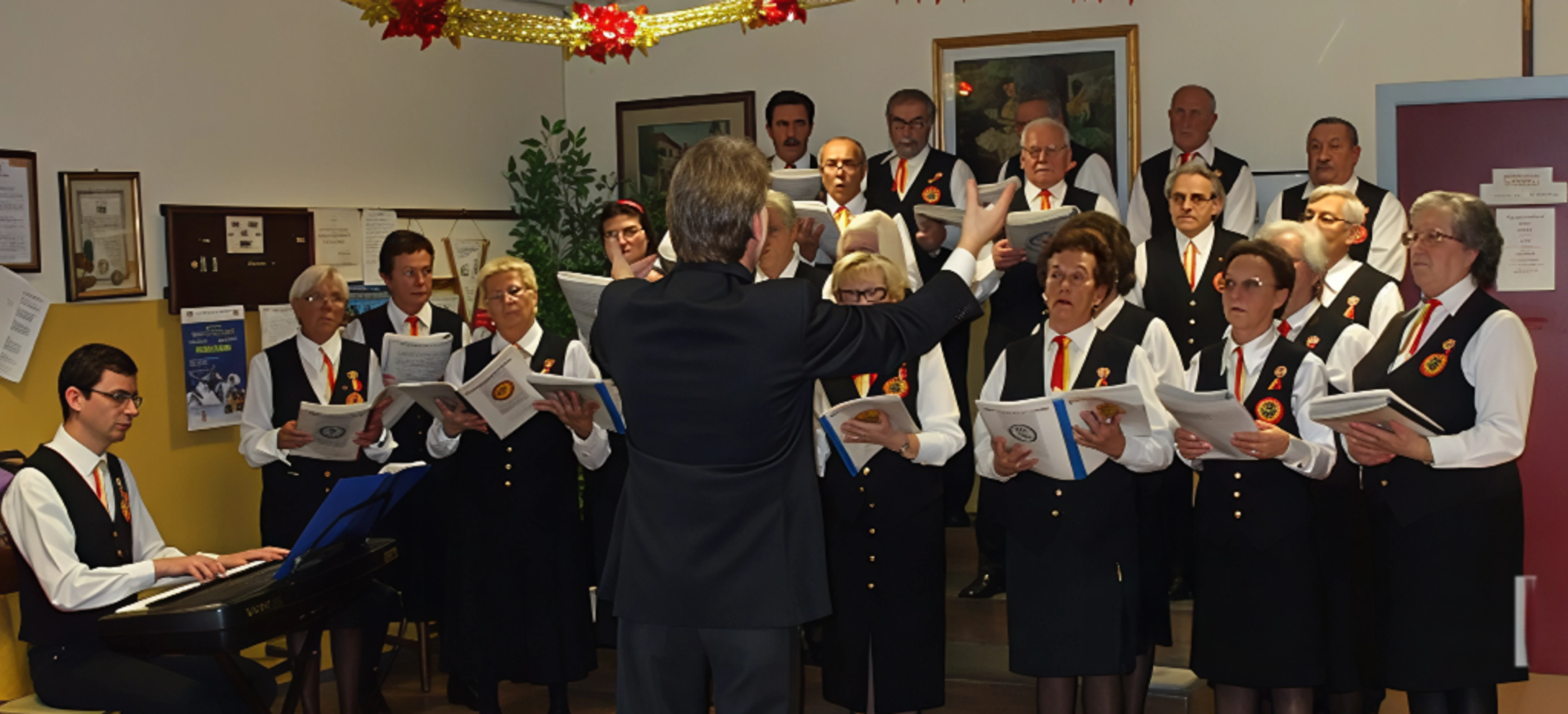 Il Coro del Ducato di Piazza Pontida, gruppo vocale che promuove le tradizioni musicali e folkloristiche della Bergamasca.