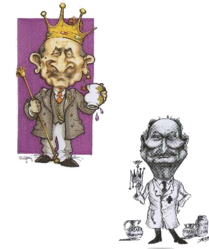 Caricature of Pichetù, symbol of the golden age of the Ducato di Piazza Pontida.