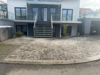 Pflastersteinreinigung (Vorher)