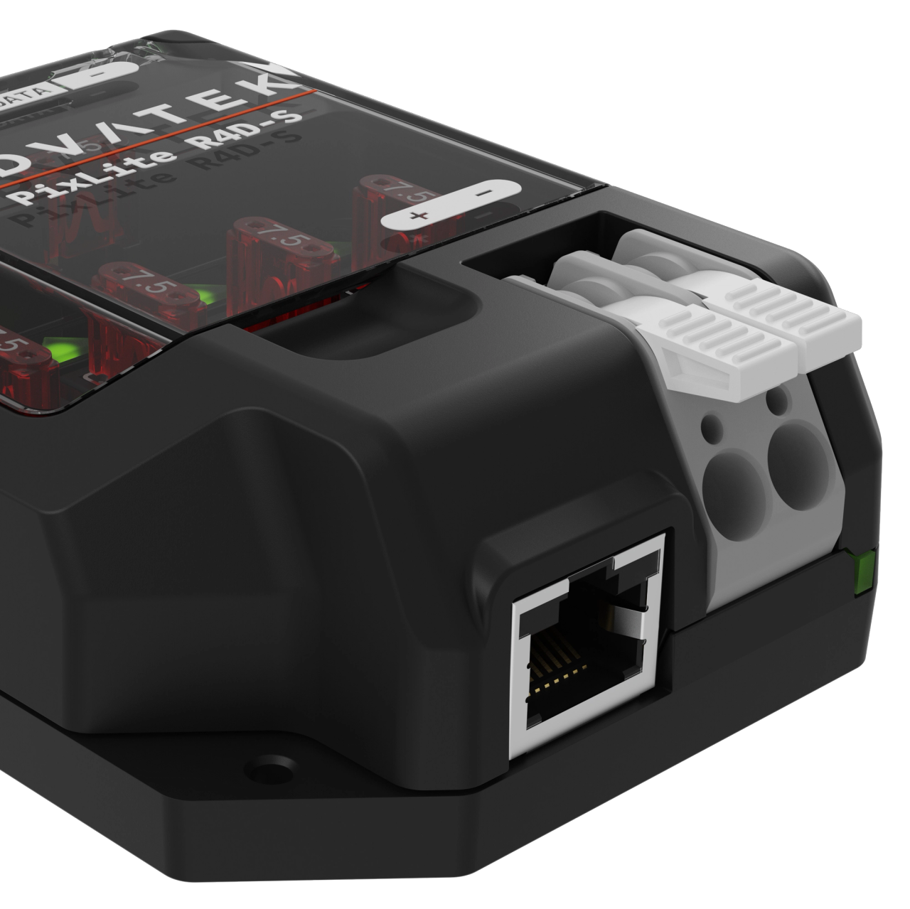 Advatek PixLite® R4D-S Long Range Receiver front angled view