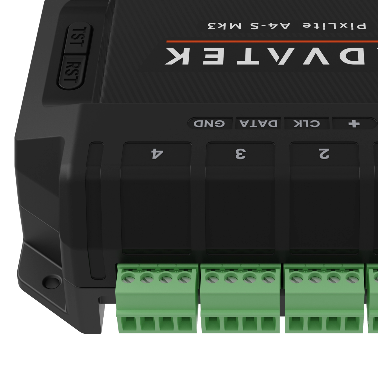 A4-S Back Advatek PixLite® A4-S Mk3 Pixel Controller back view