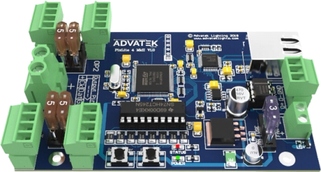 Advatek PixLite® 4 Mk2 pixel controller Angled View
