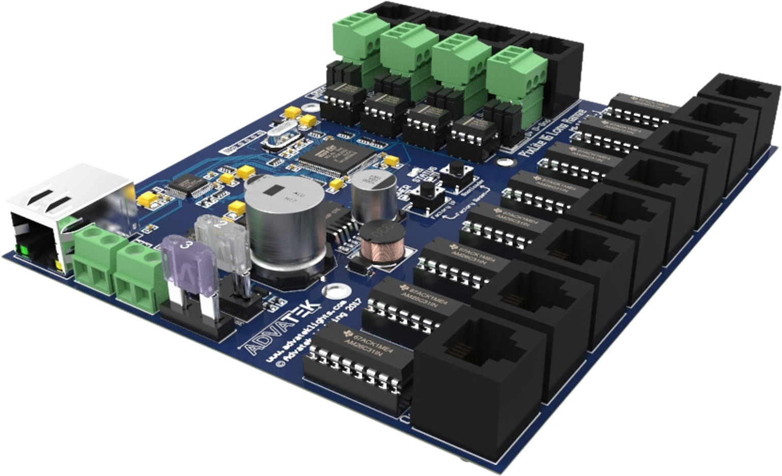 Advatek PixLite®16 Mk2 long range pixel controller side view