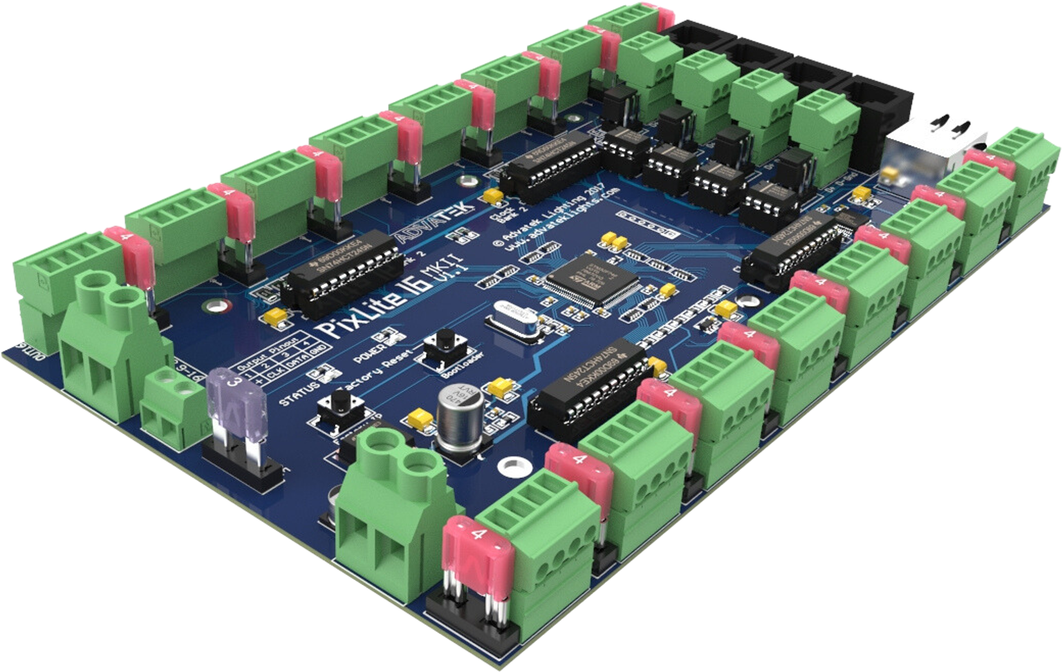 Advatek PixLite®16 Mk2 pixel controller side view