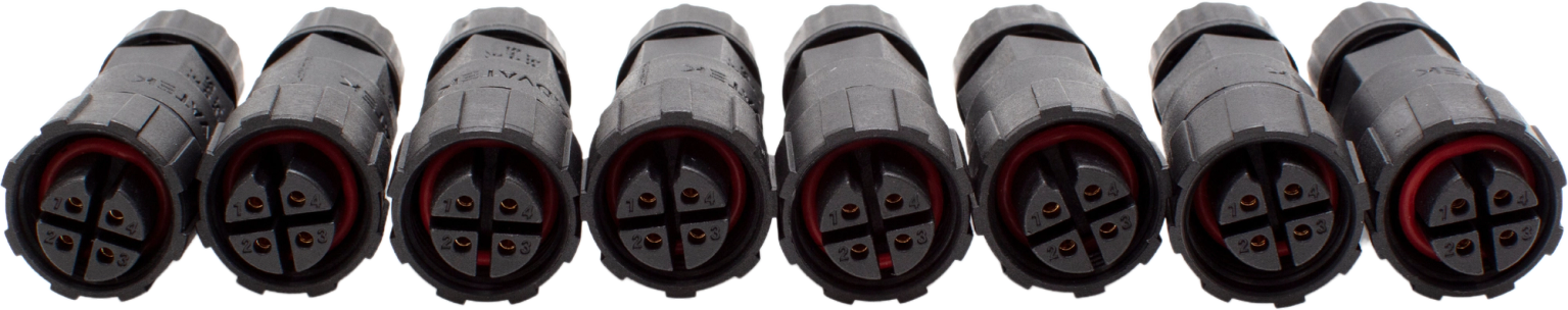 Female Field Installable Connectors - 8 Pack