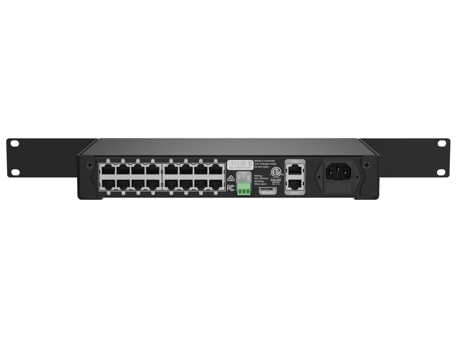 19-inch Data Rack Mount Kit (Suits single T16X-S) Back
