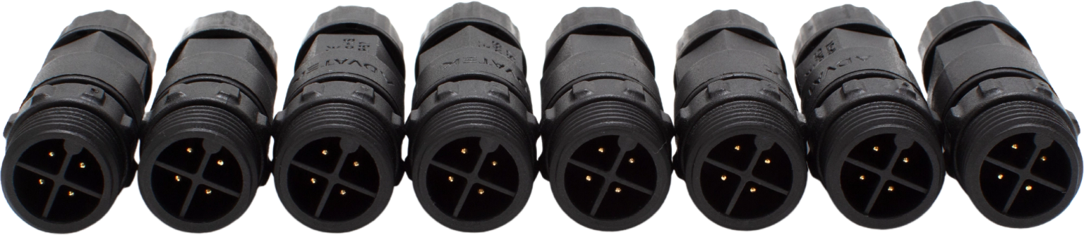 Male Field Installable Connectors - 8 Pack