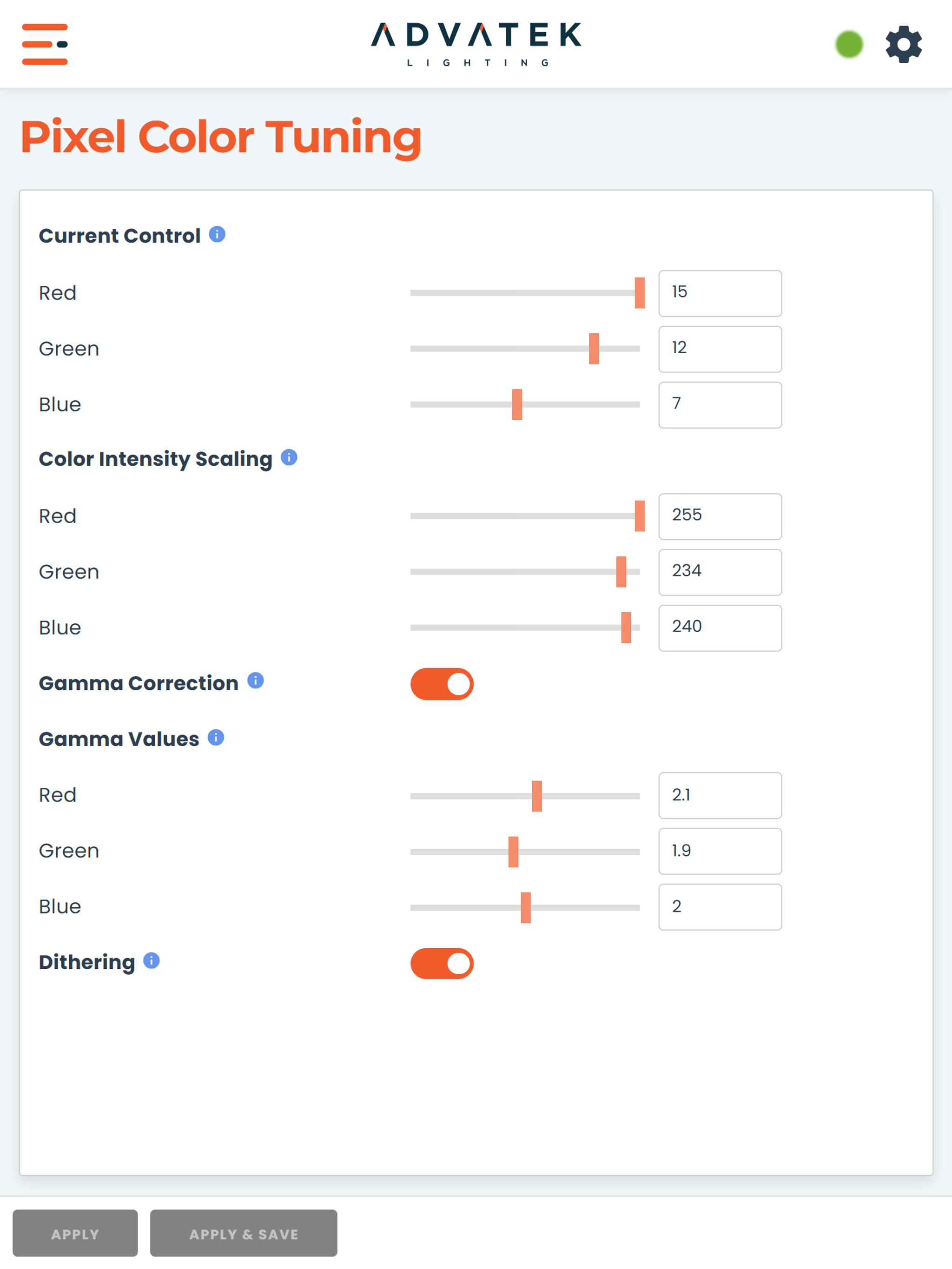 Individual Color Tuning