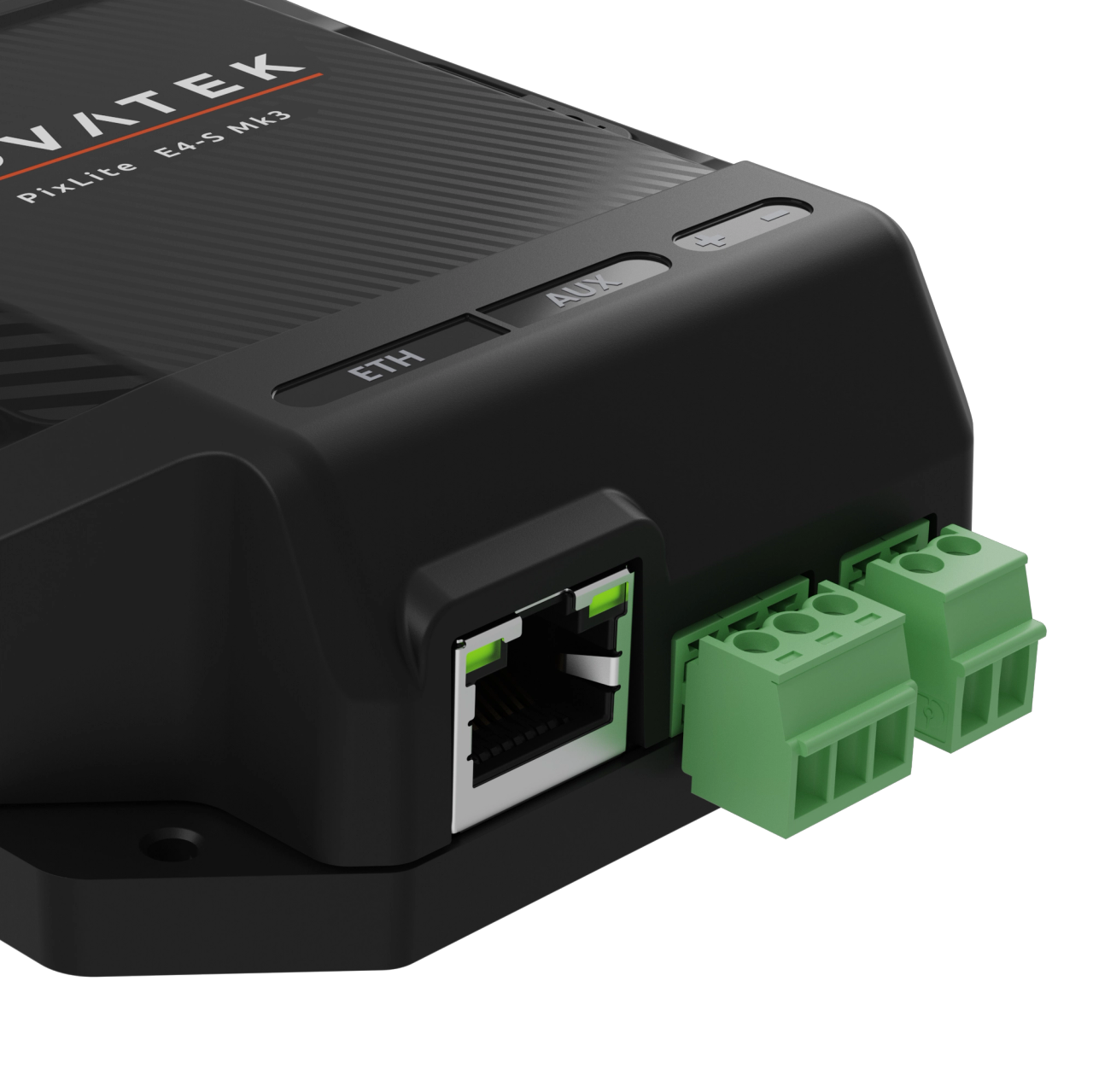 E4-S front side Advatek PixLite® E4-S Mk3 Pixel Controller front side view