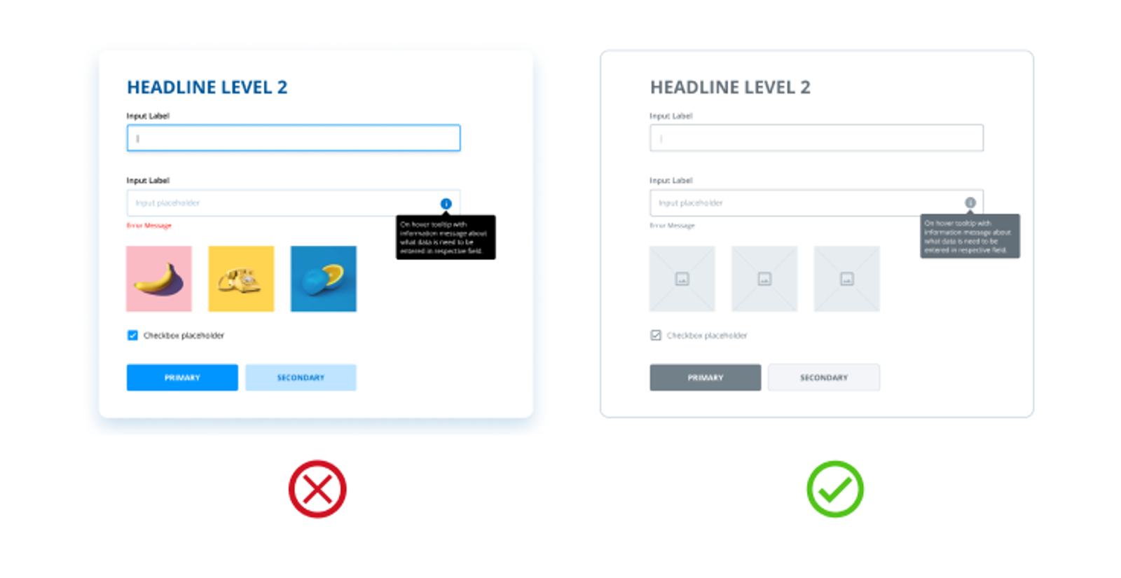 Minimize the use of color in wireframes, we will have dedicated phase for this.