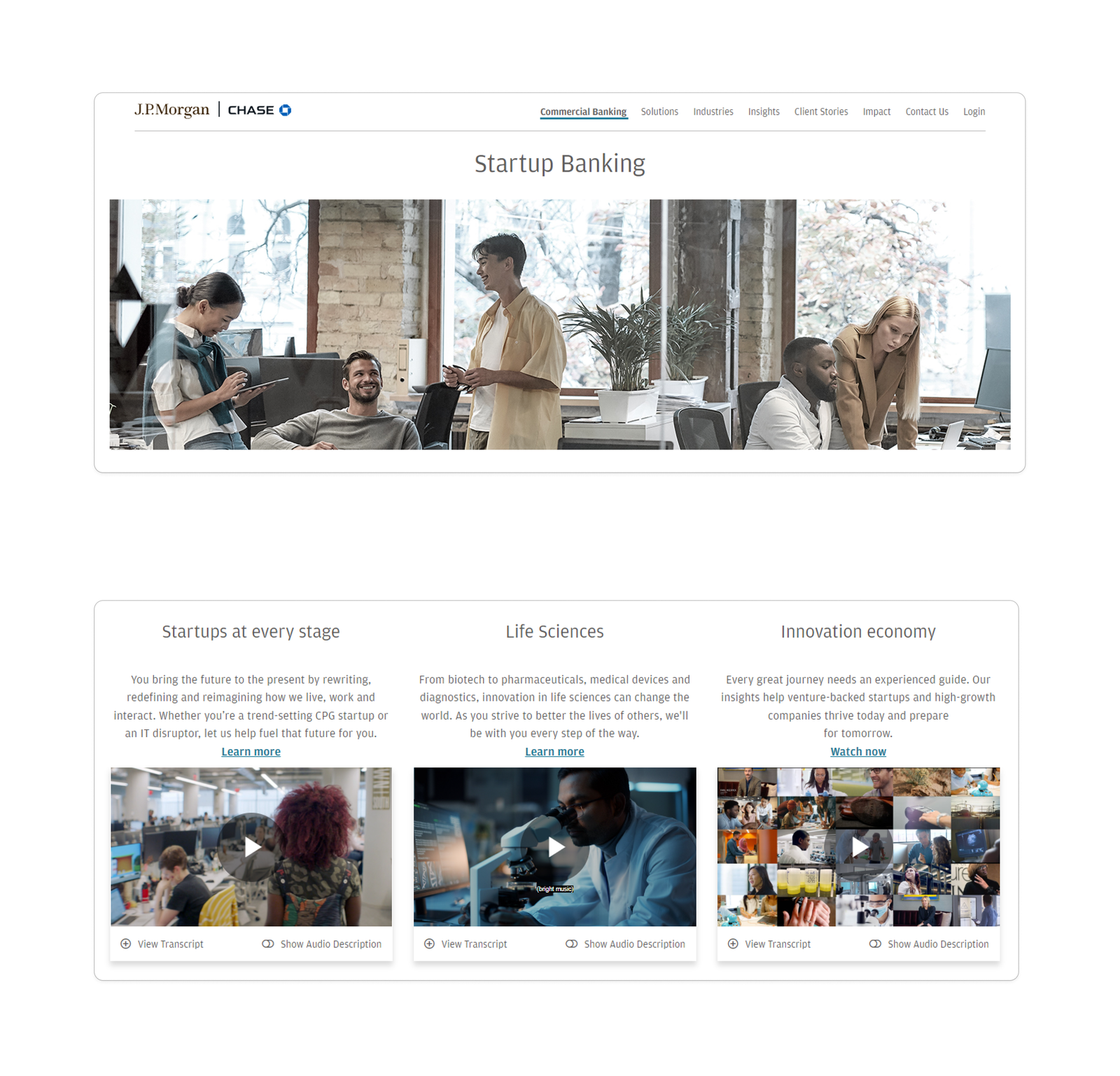 JP Morgan - Chase for startups